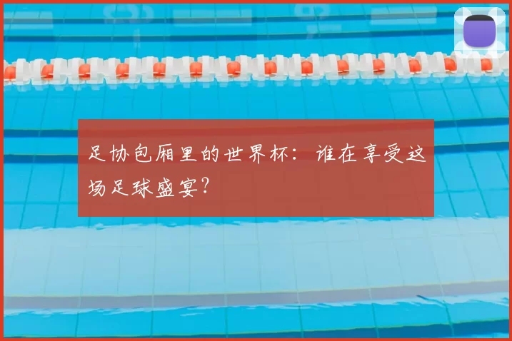 足协包厢里的世界杯：谁在享受这场足球盛宴？
